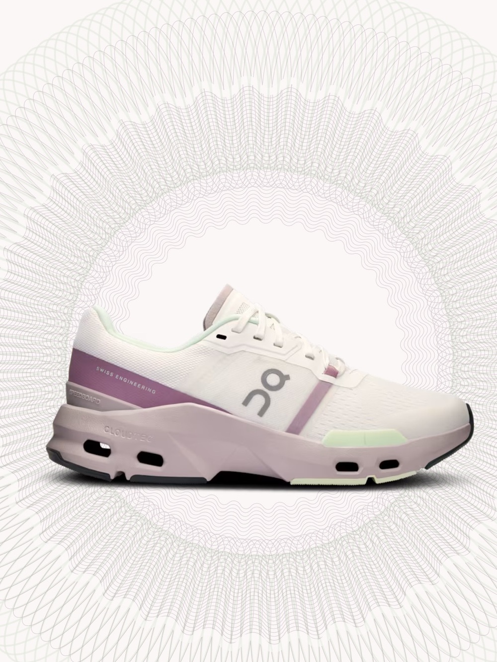 On Running Cloudpulse Women's Running Shoe — White with Lavender Accent 157 - Picture 1 of 7